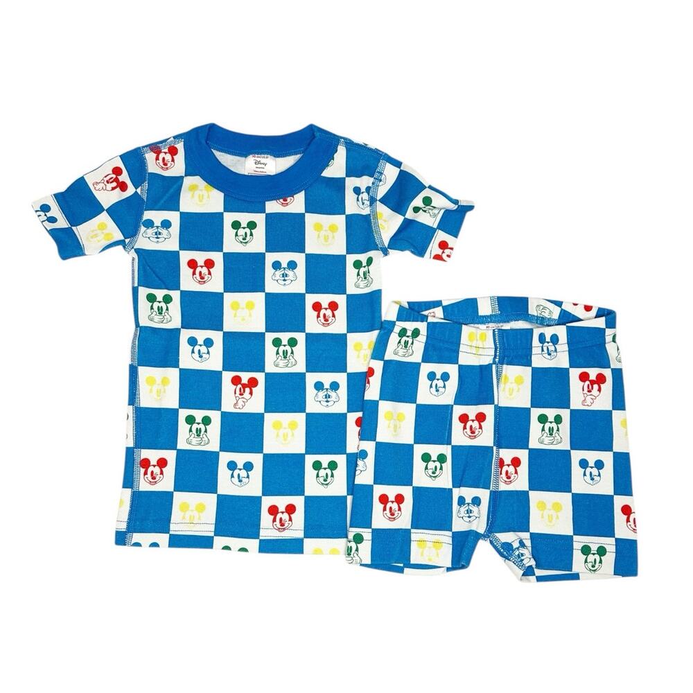 Hanna Andersson x Disney Checkered Mickey Short John Pajama Set Size 90cm (3T)
